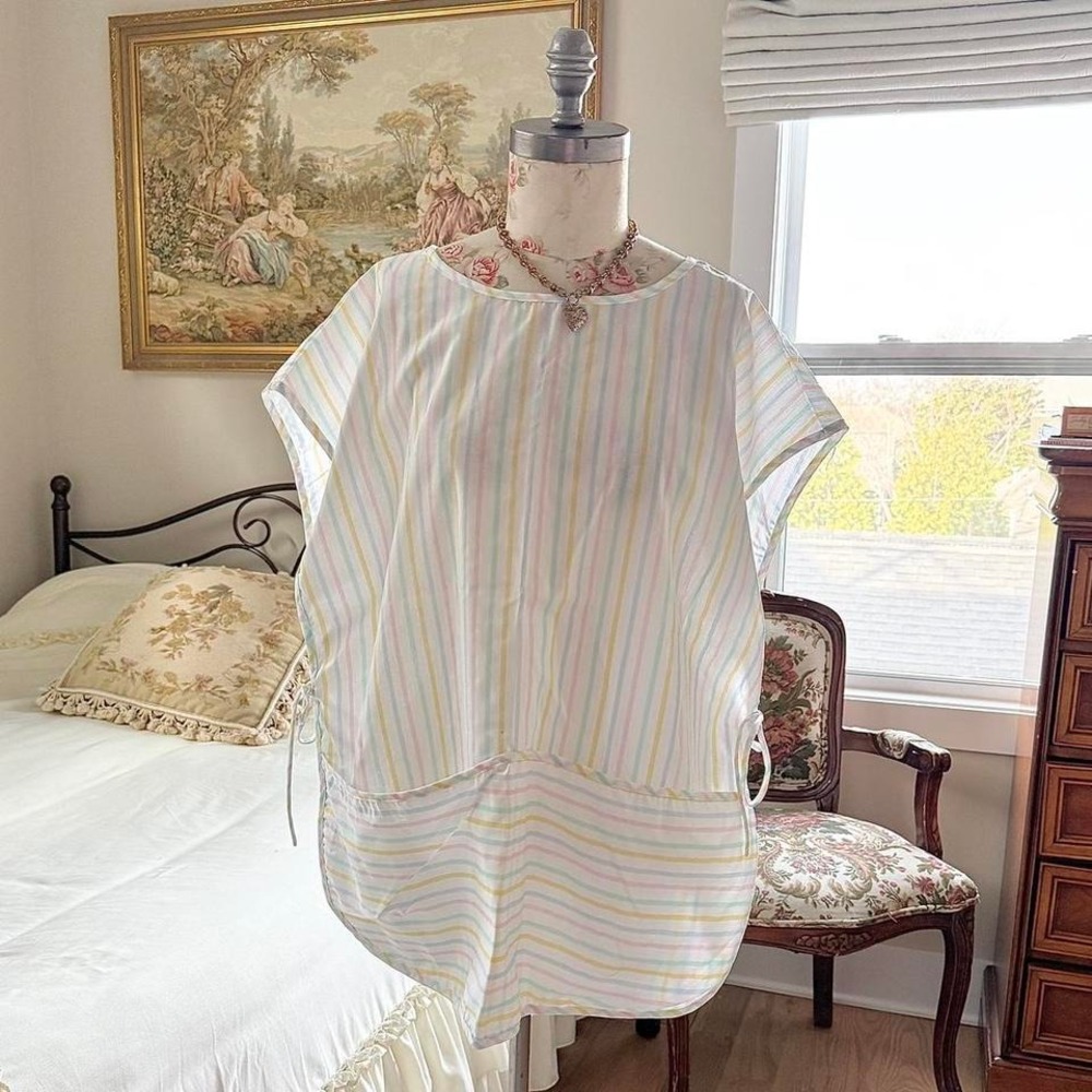 70s Just‎ 4 pastel striped apron size 44